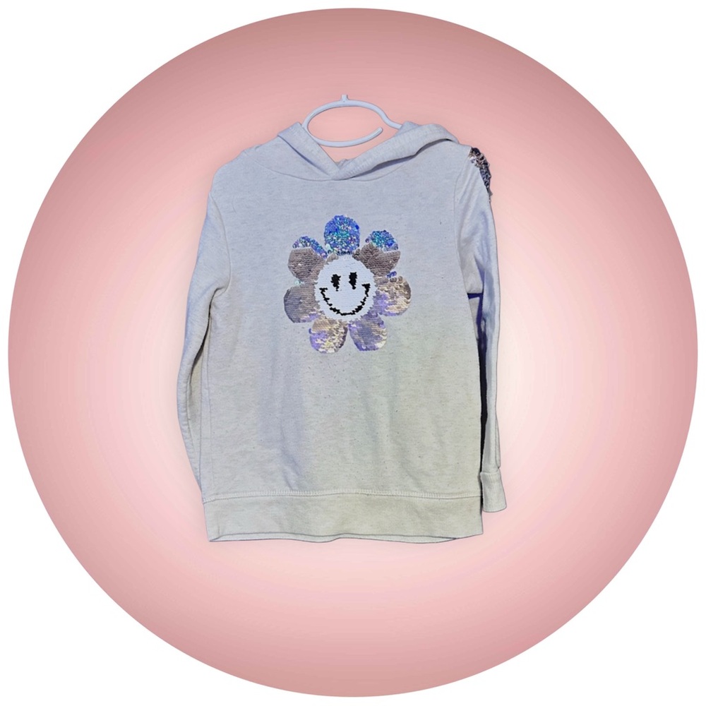 Changeable Flower Sequin Sweatshirt Hoodie